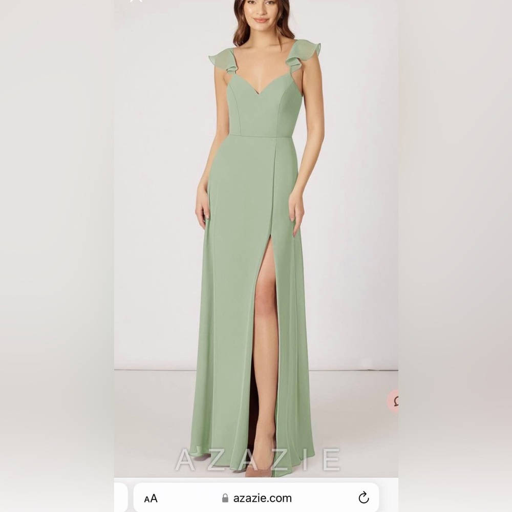 Azazie Dusty Sage Bridesmaid Dress